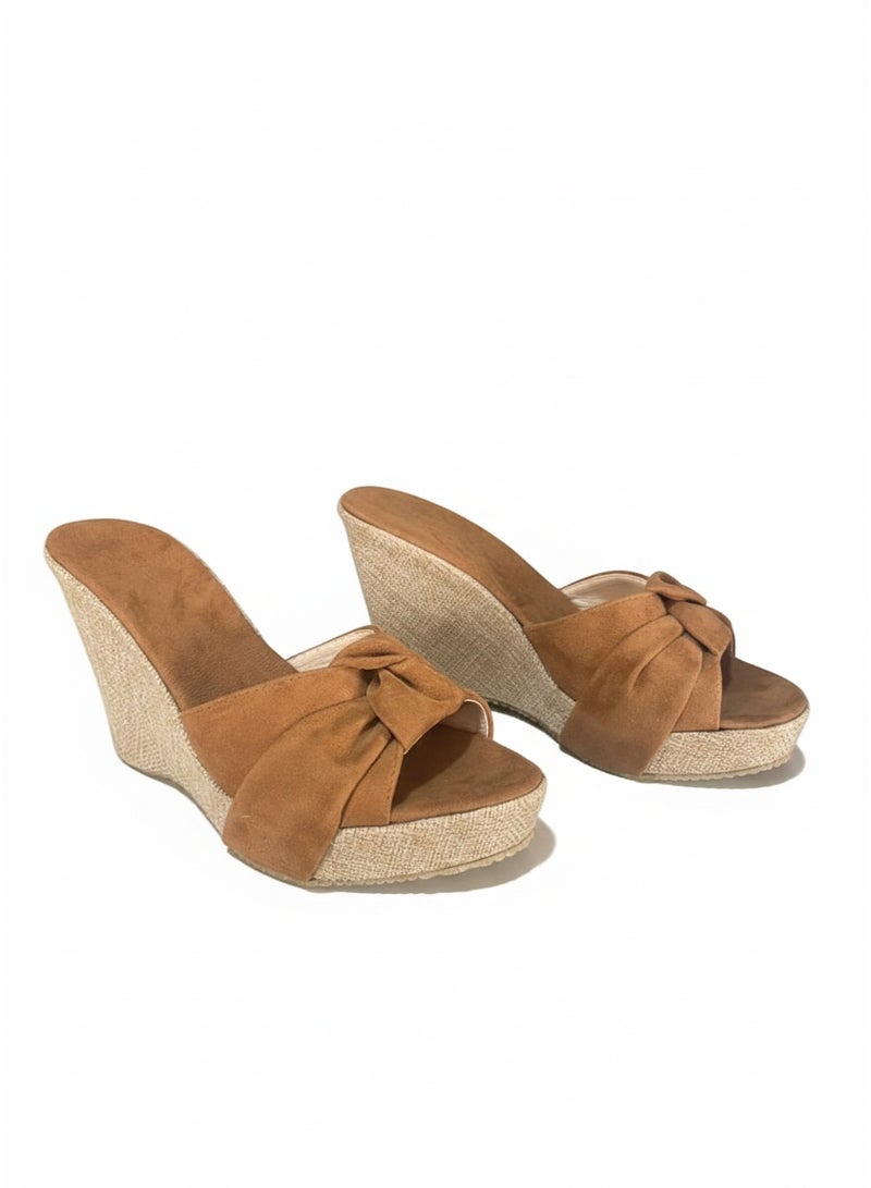 Vbranda Wedge Open Toe Suede Sandal - Image 1